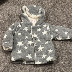Gray Star Pattern Kids Jacket